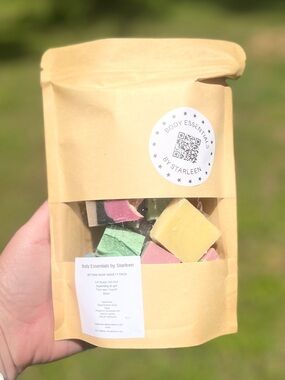 Hand Crafted Artisan Soap Chunks/Ends ~ Variety ~Travel Ready! With Sisal Bag